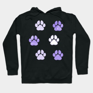 Paw Print Sticker Pack Purple Prints Hoodie